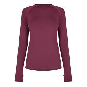 USA Pro Womens/Ladies Long-Sleeved Top / Dark Cherry